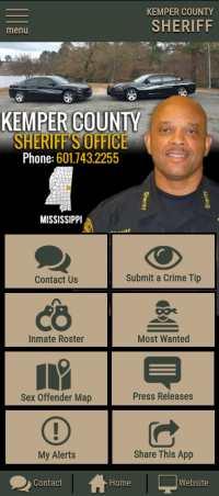 Kemper County app home page screenshot